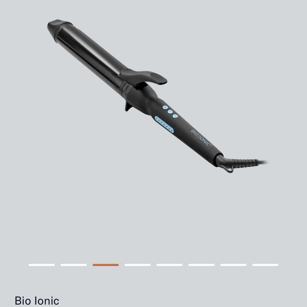 Bio Ionic 1.5” curling iron with clip. NEW